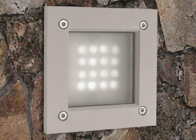 China Alumínio quadrado exterior da luz IP55 da etapa da forma do diodo emissor de luz 3W com microplaqueta R3A0009 Dia.100*118*H100mm da ESPIGA à venda