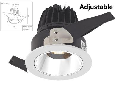 China Justierbarer 10 Watt-Spiegel-Reflektor LED vertiefter Downlight-Reinaluminium-Körper zu verkaufen