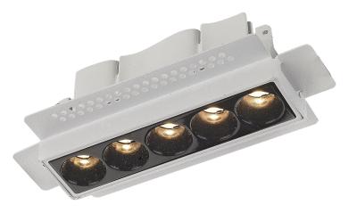 Κίνα Τοποθετημένη σκόνη Downlight IP20 των οδηγήσεων Trimless λεπίδων λέιζερ σκαφών της γραμμής που ντύνει το λευκό/το Μαύρο προς πώληση