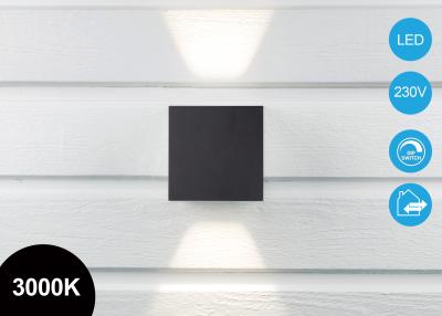 China 5 años de cubo al aire libre de la garantía IP65 6W decorativo arriba y abajo del conductor de Dimmable de la luz de la pared del LED en venta