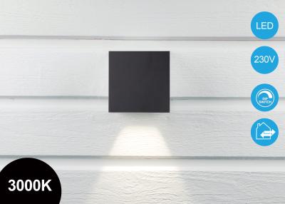 China Luz al aire libre del paquete de la pared del cubo 6W LED IP65 con la aleación de aluminio del conductor 3000K de 3-Step Dimmable en venta