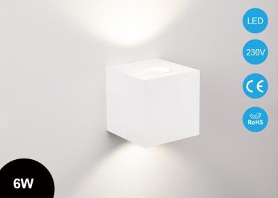 China Up And Down 2*3W Wall Mounted Indoor Aluminum Cube COB LED Wall Light 3 Step Diammable LED Driver for sale