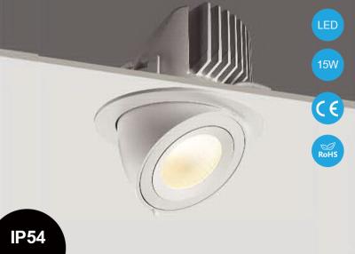 China 15W aleación de aluminio ajustable integrada Downlights del accesorio del techo del cardán del punto de la MAZORCA LED en venta