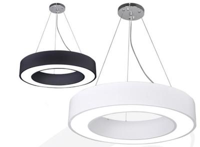 China 18W Circle Type LED Pendant Lights for School White / Black / Silver for sale