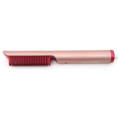 China New Design Safety Professional 2 in 1 Comb Portable Electric Brush Straightener Hot Hair Airbrush for sale