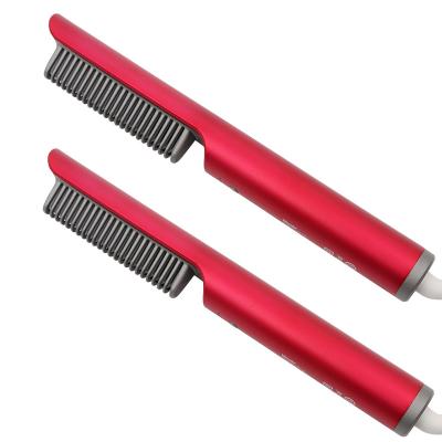 China New Double-layer Safety Professional Electric Heat Insulation Brush Hair Straightener Comb Hot Wholesale for sale