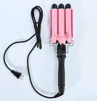 China Egg Roll Styling Factory Price Portable Professional Electric Hair Curler Sector 360 Degrees Triple Cord Rotary Barrel Curler For Egg Roll Styling for sale