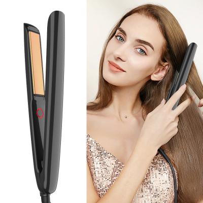 China Hot Sale Safety 230 Degree Fast Heating Iron Ceramic Flat Plate Professional Hair Straightener and Curler 2 in 1 Portable for sale