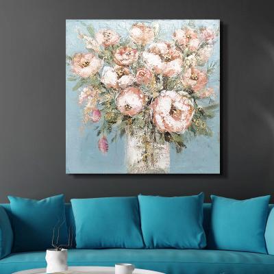 China 100% Factory Price Relife Oil Painting Canvas Cheap Colorful Flower Hand Painting Handmade Oil Paintings Art Flower for sale