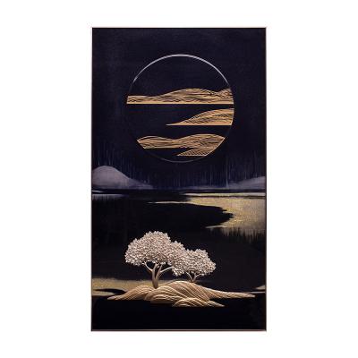 China Modern Luxury Wall Art Decorative Painting 3d Art Modern Chinese Style Landscape Painting for sale