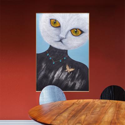 China Modern Print Canvas Painting Animal Oil Frame Picture Frames Cartoon Art Decor Cat High Quality Living Room Wall Decor for sale