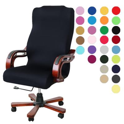 China Plain Stretch Black Office Computer Chair Cover Seat Covers For Large Size Office for sale