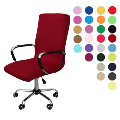 China Cheap Hot Selling Cheap Burgundy Spandex Office Chair Cover Single With Middle Size for sale