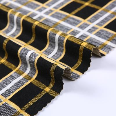 China High Quality Memory Fashion TR Polyester Rayon Spandex Knit Yarn Dyed Check Fabric For Fashion Garment for sale