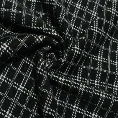 China Large anti-static polyester check plaid style yarn dyed knitted jacquard school uniform fabric for grid coat for sale