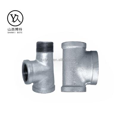 China Pipe Lines Connect 50 Reducing Tee FM Hot Dipped Electro Galvanised Malleable Iron Reducing Elbow Pipe Fitting for sale