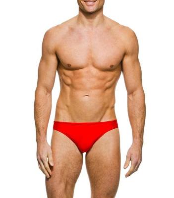 China Muslim swimwear for men all red OEM Anti-UV brand plus size thong swim briefs for sale