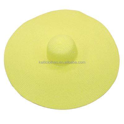 China COMMON Custom Made Product Large Straw Beach Foldable Sun Hat Summer Sun Hat Female Brimmed Hat for sale