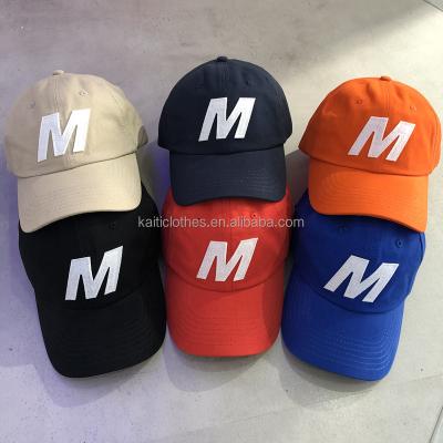 China Summer new and all-match fashion letter M solid color baseball cap spring hat for sale