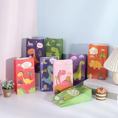 China Recyclable Party paper bag dinosaur style fashion party gift paper bags candy paper bags with handle for sale