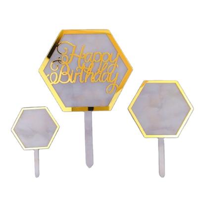 China Beautiful Colorful Acrylic Party Decoration Happy Birthday Cake Toppers For Cake Toppers Happy Birthday Decoration for sale