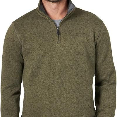 China OEM Custom Mens Fleece Quarter-Zip Breathable Sweater for sale