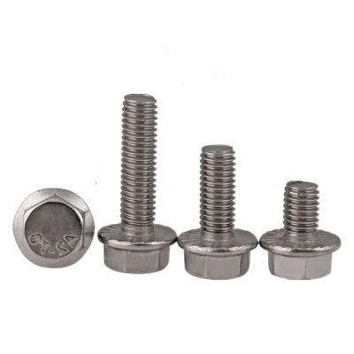 China 304 316 High Quality Stainless Steel DIN 6921 Hex Flange Bolt Motorcycle Hex Flange Construction Bolts for sale