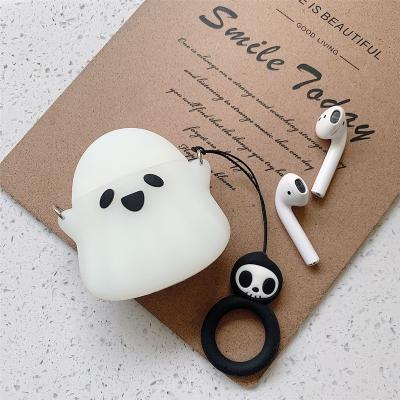 China Protect Earphone Halloween Products For Airpods Luminous Cartoon Case Ghost Case For Airpods for sale