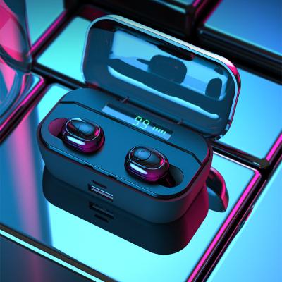 China True Stereo Headset Noise Canceling TWS Earbuds Earphone LED Display Wireless Charging Earphone for sale