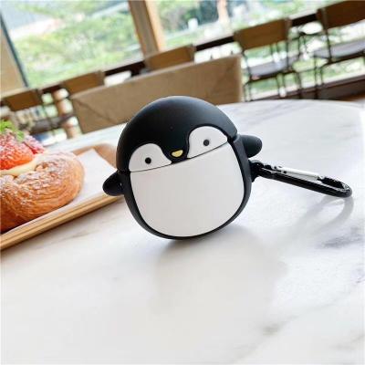 China Protect 3D Earphone Silicone Penguin Case For Airpod Cartoon Cases For Airpods 2 for sale