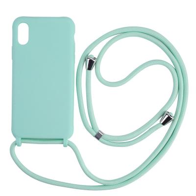 China Anti-drop fiber necklace phone case for iphone 12 tpu candy case for iphone 12 pro max shell for sale