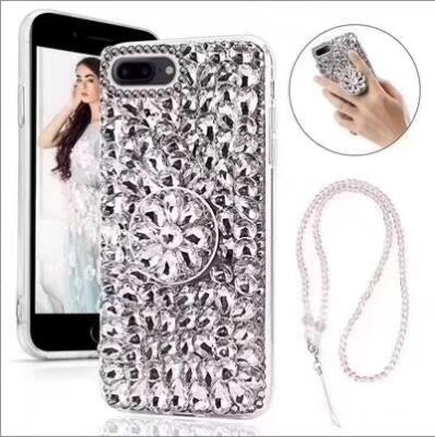 China Fashion Case All Diamonds DIY Cell Phone Cases For Samsung A30 A50 Rhinestone Cover For Huawei Y6 2019 for sale