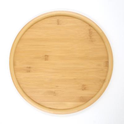 China Viable Natural High Quality Bamboo Round Restaurant Family Dish Coffee Bread Dish Coffee Bread Dish Personality Bamboo Dinner Dish for sale