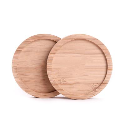 China Hot Selling China Amazon Handmade Bamboo Beverage Coaster 4 Pieces Wooden Coaster Set Eco Friendly Glass Coaster for sale