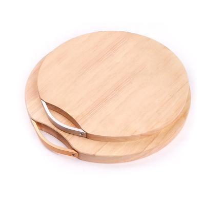 China 2021 Viable Hot Selling High Quality Round Bamboo Cutting Board Rubber Wood High End Kitchen Round Bamboo Cutting Board for sale