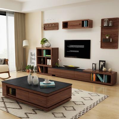 China Modern Wooden TV Stand Set With Glass Top TV Stand For Living Room Furniture TV for sale