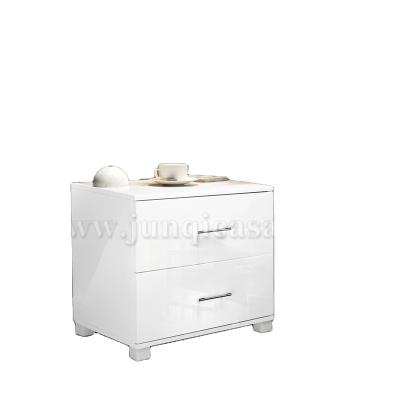 China Furniture Gloss Nightstand Bedside Cabinet White Solid Wood Customized Size for sale