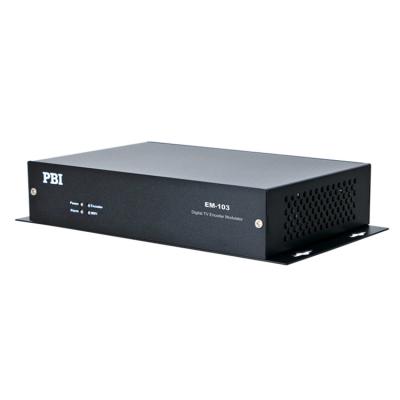 China MPEG-2 coding and modulation to convert audio video signals to DVB-C T DTMB ATSC ISDB-T hd encoder modulator EM-103 for sale