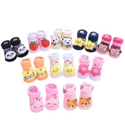 China New Lovely Anti-slip 3D Design Baby Animal Cotton Socks for sale