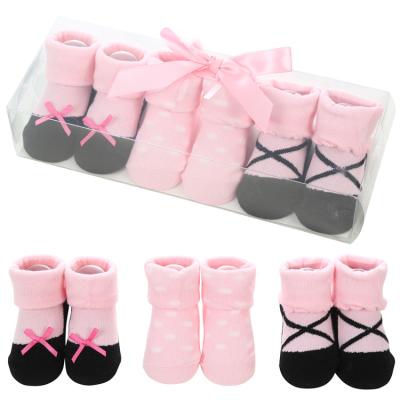 China Breathable Gift Box Toddler Fashion Newborn Baby Socks 0-12 Months for sale