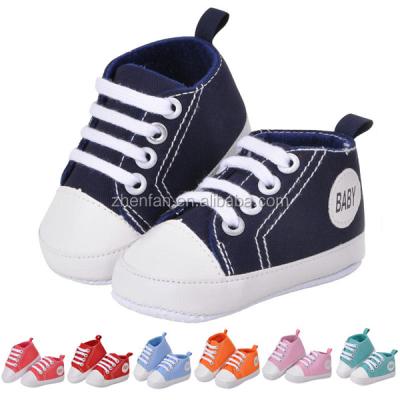 China Cotton Fabric Colors Wholesale Mixed Canvas Infant Baby Shoes for sale