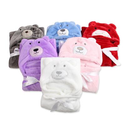 China Breathable Cartoon Animal Hooded Baby Wrap Covering for sale