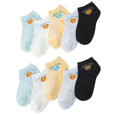 China 100% Breathable Antibacterial Cotton Summer Kids Boy Socks for sale