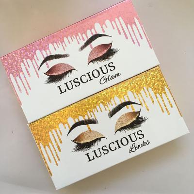 China Natural Long Make Your Own Brand Empty Eyelash Box 25mm Private Label Drip Eyelash Box Lash Cases Custom High Quality for sale