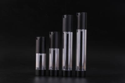 China UKMS08 15-20-30-35ml  Small empty High quality new design Airless AS Cosmetic bottle black airless pump bottle for sale