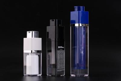 China UKMS15 15ml-30ml-50ml Square  Rotating lift type airless bottle acrylic airess bottle for Men cosmetics for sale