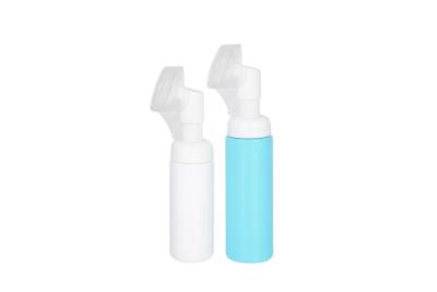 China Silicone Brush 50ml 70ml PET Plastic Foam Pump Dispenser Bottle Face cleaning for sale