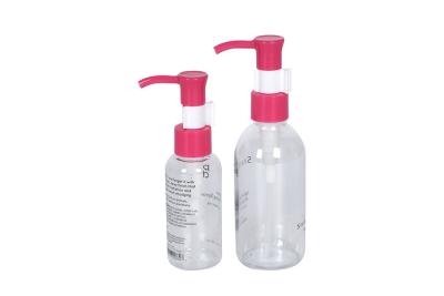 China 2oz 4oz PET Makeup Remover Dispenser Bottle With Screw Cap Pump Press oil Bottle for sale