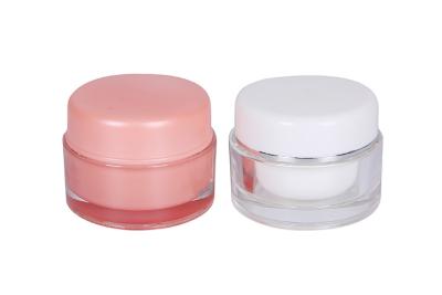 China Acrylic Round Clear 5g Mini Cosmetic Containers Od 32mm For Trial Packaging for sale