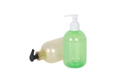 China 300ml Shampoo Bottle Hand Sanitizer Pump Bottle Od 68mm Gold Hot Stamping for sale